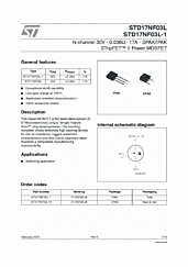 DataSheet STD17NF03L pdf